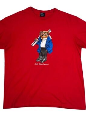 Vintage Polo Sport Ralph Lauren Ski Bear T Shirt (Size L)